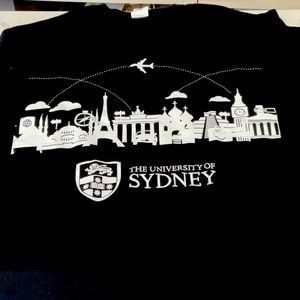 University of Sydney black tee, small.